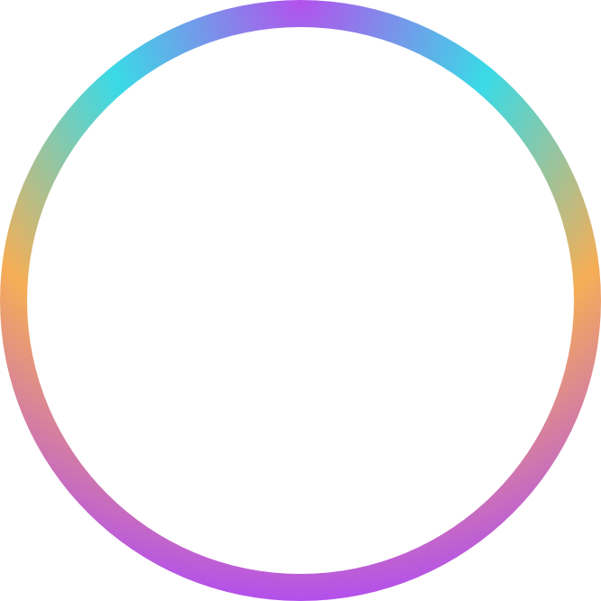 Tintscope circle of a colored gradient
